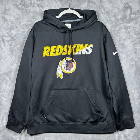 Nike Washington Redskins Therma-Fit Hoodie Black Size L - Picture 1 of 10